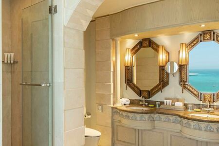 suite bathroom at le royal meridien beach resort and spa france