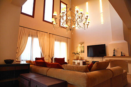 elite villa open plan living space at aphrodite hills hotel cyrpus