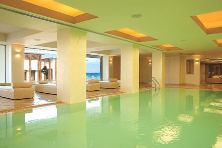 elixir spa indoor pool at Amirandes Crete