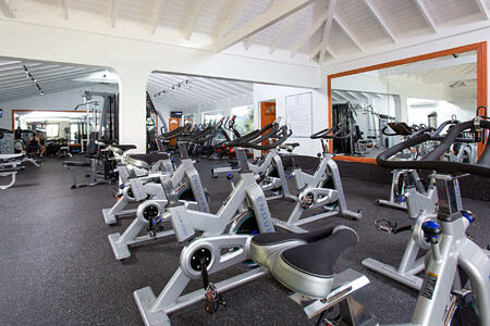 fitness room at st james morgan bay resort caribbean