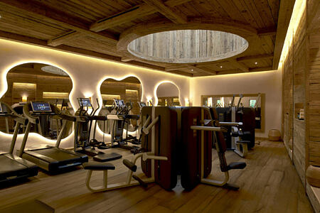 fitness studio at alpina gstaad hotel switzerland