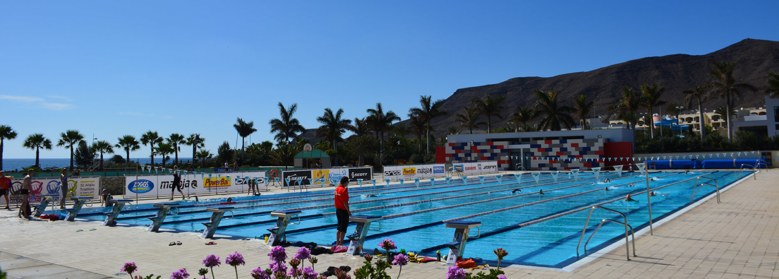heated olympic pool at playitas resort canary islands