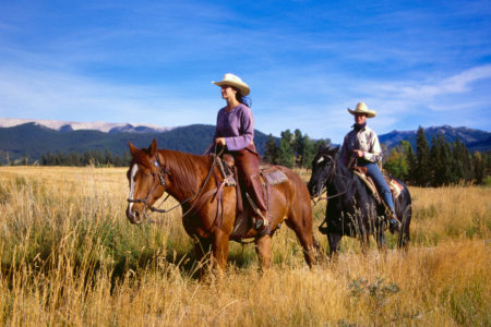 horse riding at echo valley ranch canada