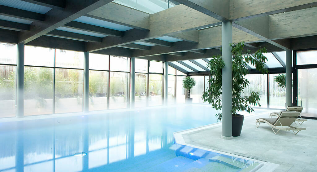 indoor spa pool at parkhotel igls hotel austria
