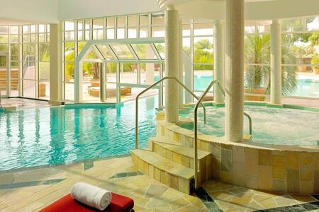indoor to outdoor spa pool at St Regis Mardavall Resort Mallorca
