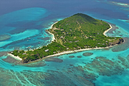 aerial view of petit st vincent hotel