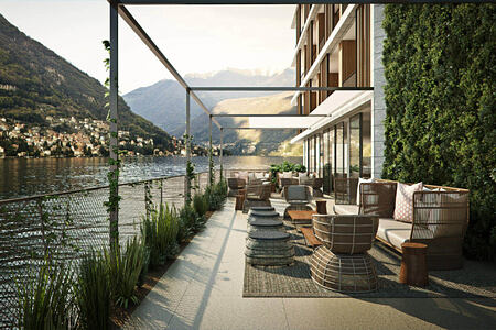 lakeside terrace at il sereno hotel italy