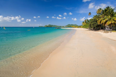malabar beach at rendezvous resort st lucia caribbean