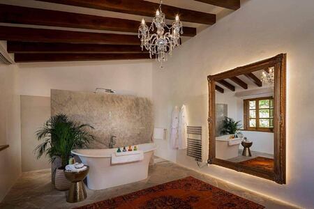 master suite bathroom at Sa Punta Hotel Mallorca