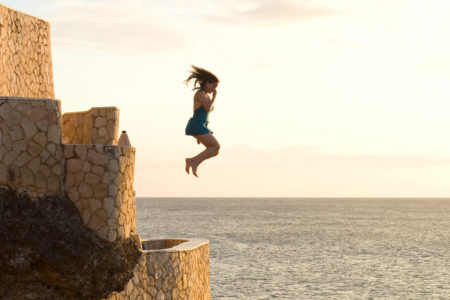 morning jump in to the sea at the caves hotel jamaica