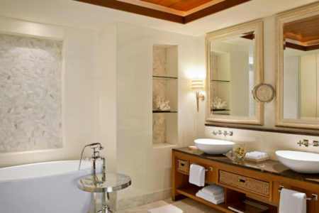 ocean suite bathroom at st regis island resort abu dhabi