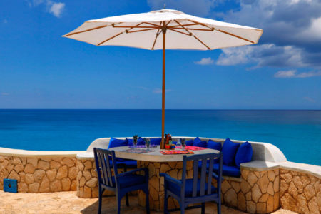 ocean view terrace at the caves hotel jamaica