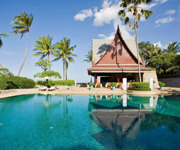 outdoor pool at chiva som resort thailand