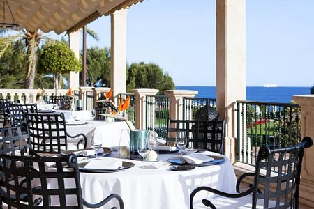 restaurant terrace at St Regis Mardavall Resort Mallorca
