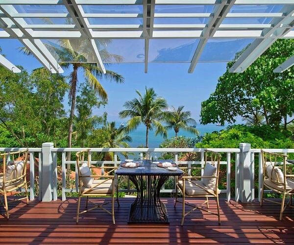 restaurant terrace at amatara wellness resort thailand