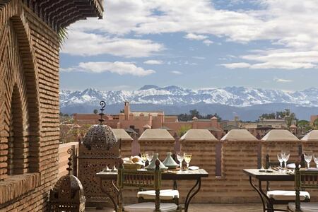 roof top dining at la sultana hotel marrakech
