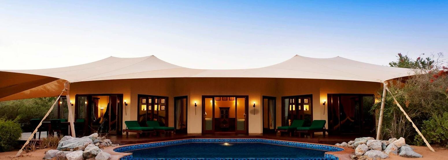 royal suite - exterior at al maya desert resort dubai