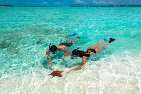 snorkelling at sandals emerald bay resort bahamas