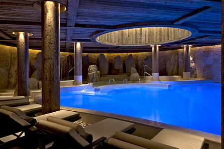 spa pool at alpina gstaad hotel switzerland