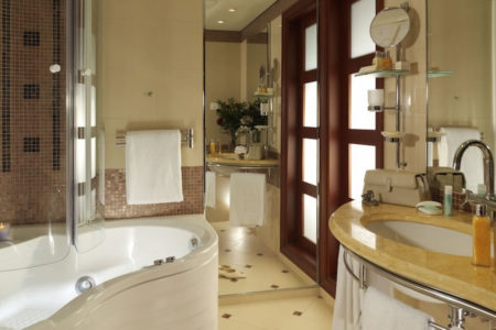 superior sea view bathroom at four seasons limasol sea view hotel cyprus