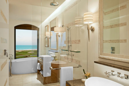 superior sea view bathroom at st regis island resort abu dhabi