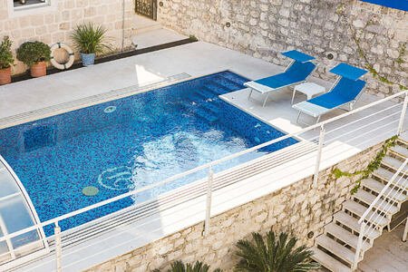 swimming pool at palazzo radomiri hotel montenegro