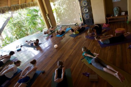 yoga class at flor blanca resort costa rica