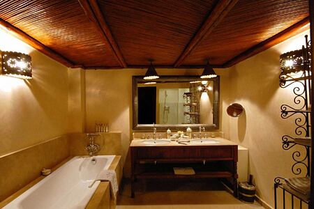 Bathroom in one of the rooms at Villa des Oranges Morocco