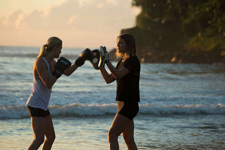 Beach Boxing at Talalla Retreat Sri Lanka