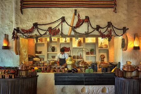 Breakfast buffet at Six Senses Zighy Bay Oman