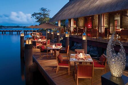 Evening dining at Anahita Mauritius