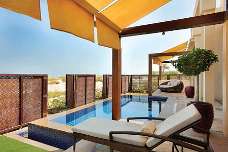Executive villa terrace at the Park Hyatt Abu Dhabi
