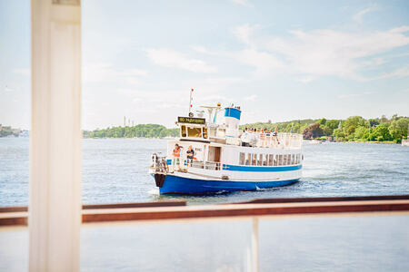 Ferry on the bay at Hotel J Sweden