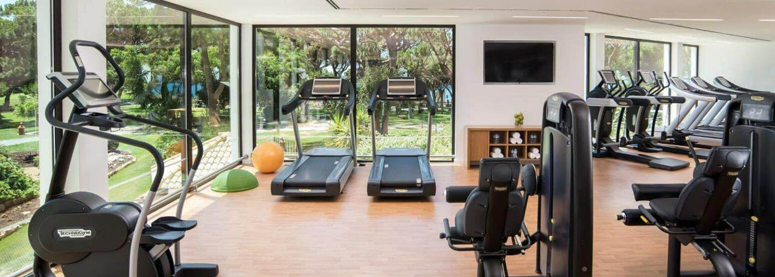 Fitness room at Pine Cliffs, Portugal