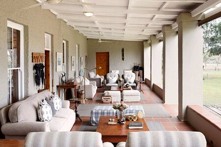 Heatherton Towers reception lounge at Kwandwe South Africa