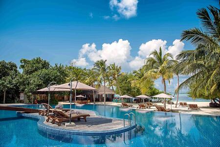 Main pool at Hideaway Beach Resort Maldives