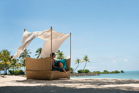 Relaxing on the beach at Anahita Mauritius