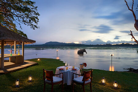 Romantic Dining at lake at Chaaya Village Sri Lanka