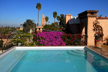Rooftop pool at Villa des Oranges Morocco