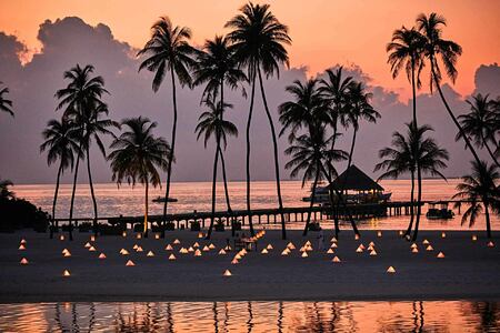 Sunset at Gili Lankanfushi Maldives