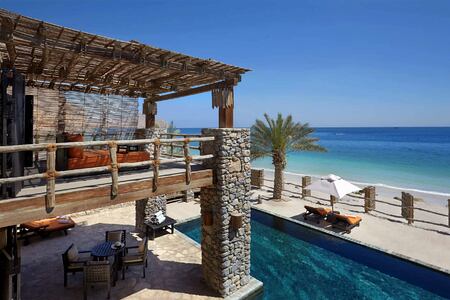 Two Bedroom Beachfront Retreat at Six Senses Zighy Bay Oman
