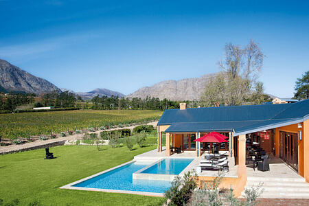 Vineyard Suites Terrace Room Pool at la Residence South Africa