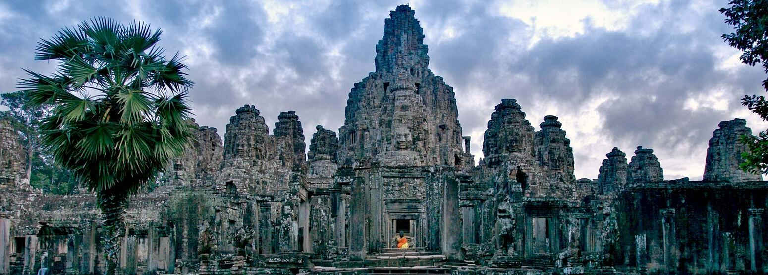 Temple entrance at angkor siem reap cambodia