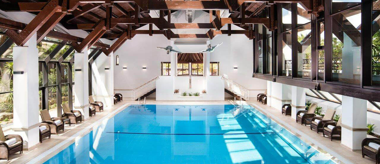Indoor pool at Pine Cliffs, Portugal