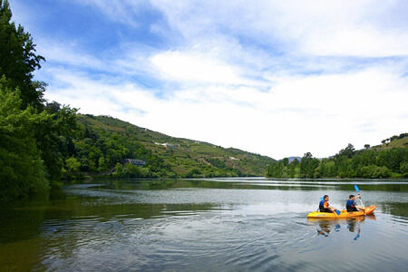 kayaking on the river at Six Senses Douro Valley Portugal