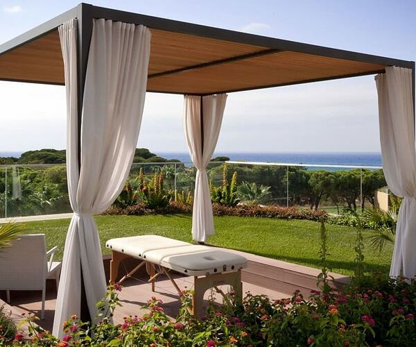 Outdoor massage cabana at Epic Sana Portugal