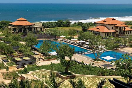 Aerial view of Main Pool and sea at Zimbali Coastal Resort South Africa
