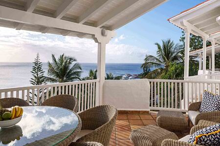 Balcony terrace at Windjammer Landing St Lucia