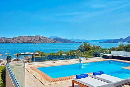 Beach Front Villa pool at Elounda Gulf Villas and Suites Crete
