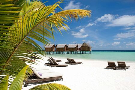 Beach view at Constance Moofushi Maldives